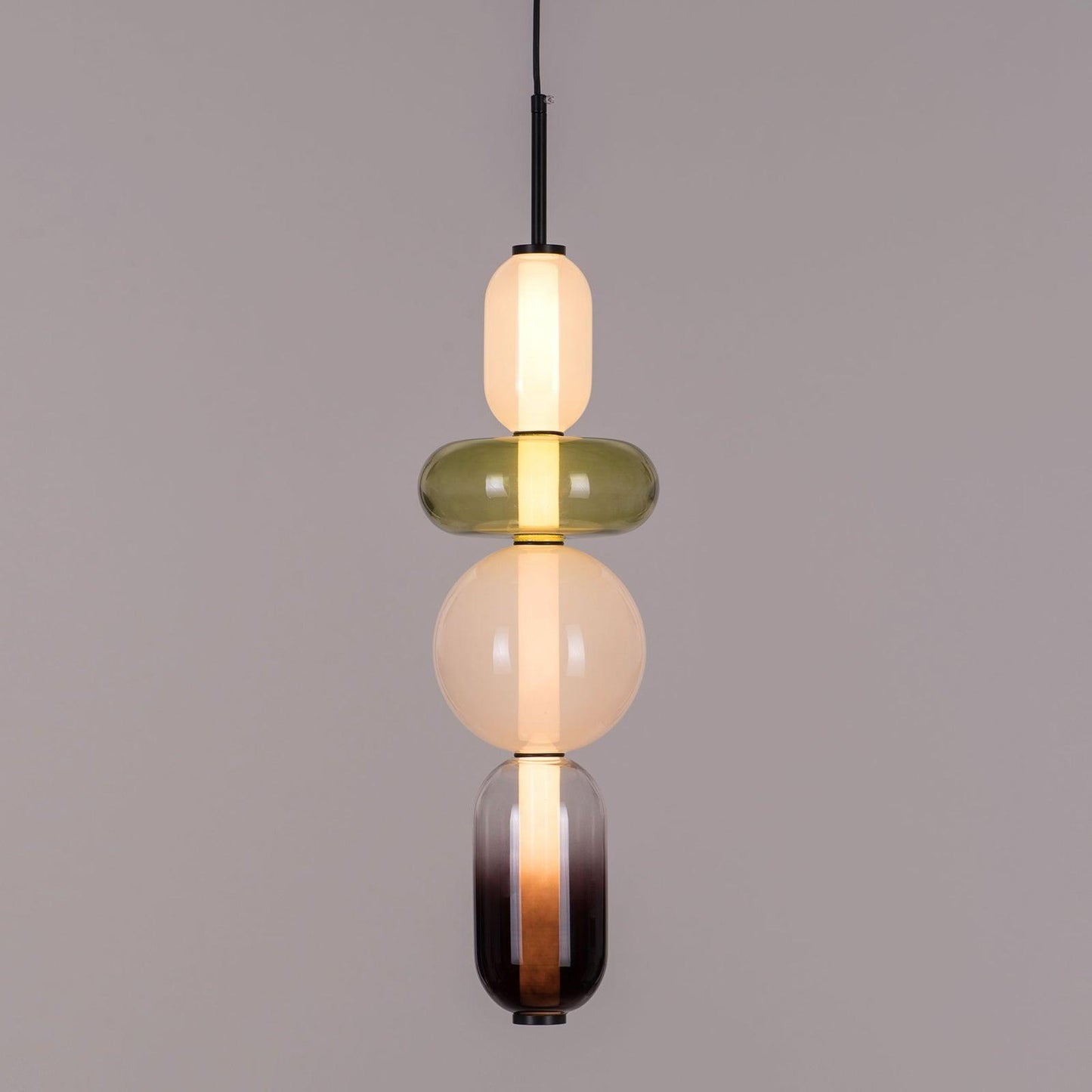 Veyla – Gekleurde Glazen Hanglamp (Plafondlamp, Modern Artistiek LED)
