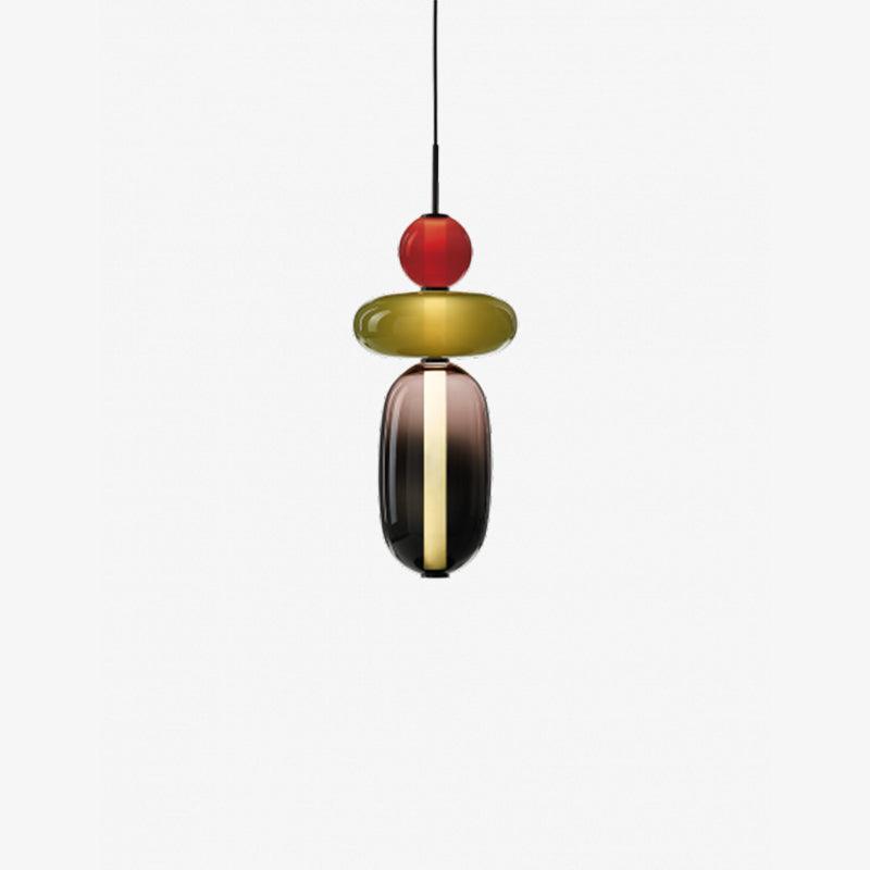 Veyla – Gekleurde Glazen Hanglamp (Plafondlamp, Modern Artistiek LED)