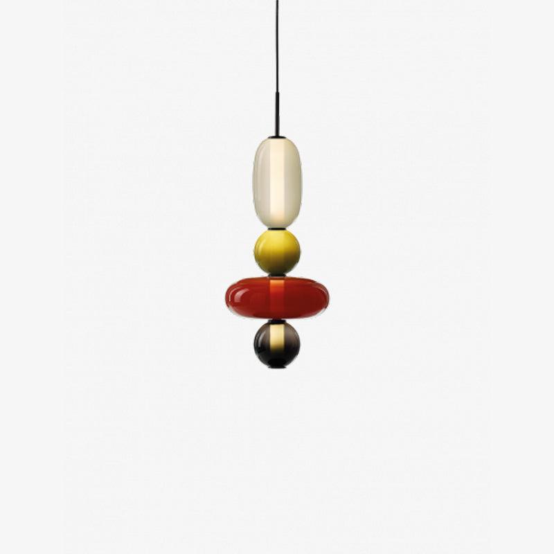 Veyla – Gekleurde Glazen Hanglamp (Plafondlamp, Modern Artistiek LED)