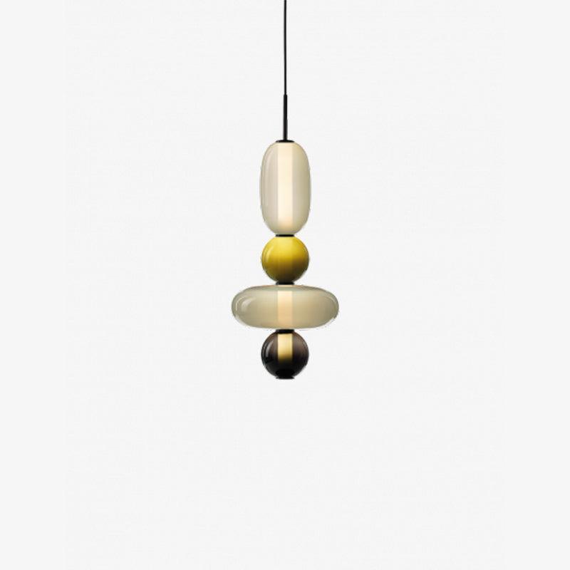 Veyla – Gekleurde Glazen Hanglamp (Plafondlamp, Modern Artistiek LED)
