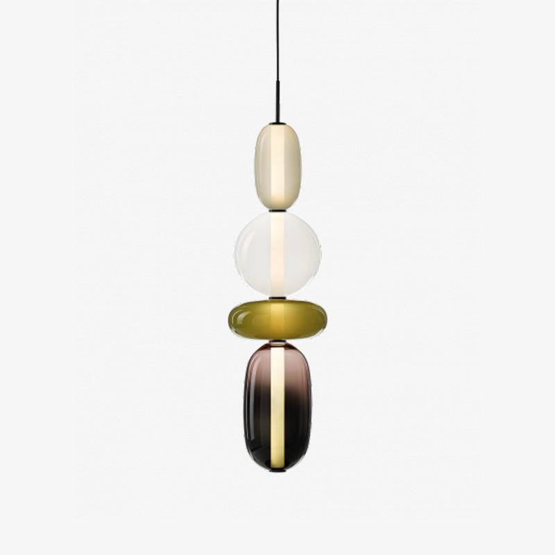 Veyla – Gekleurde Glazen Hanglamp (Plafondlamp, Modern Artistiek LED)
