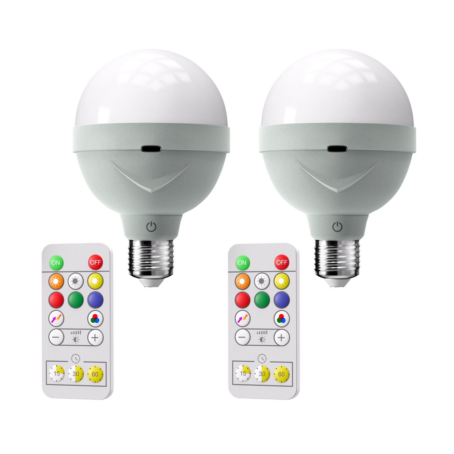 LumoBulb – Draadloze Oplaadbare LED Lampen (Set van 2) met Afstandsbediening