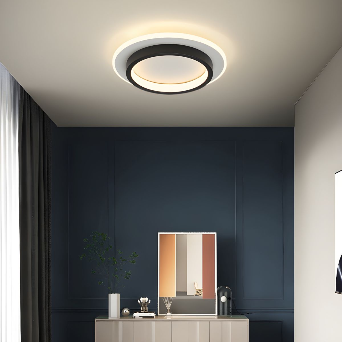 Homedra – Moderne Ronde LED Plafondlamp Met Duurzaam Metaal En Acryl Ontwerp