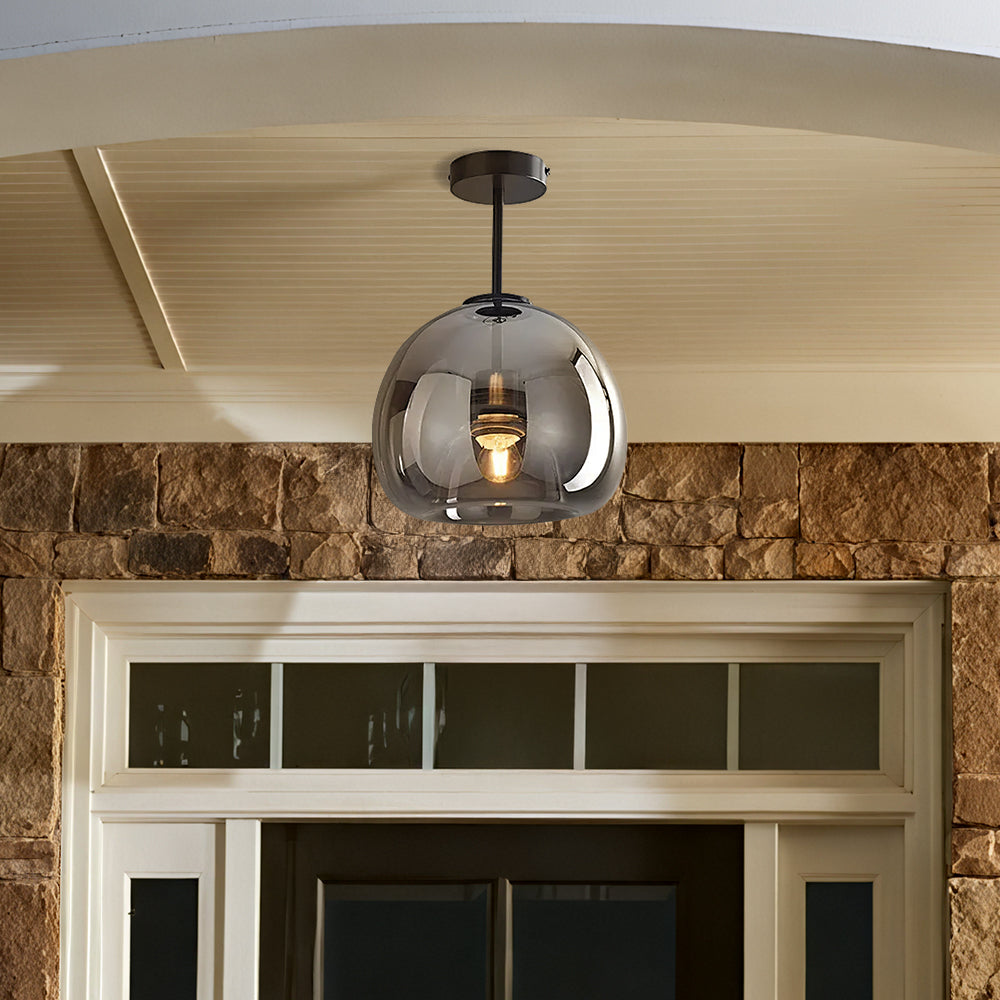 Patiora - Retro Koperen Glazen Plafondlamp Met Moderne Designuitstraling
