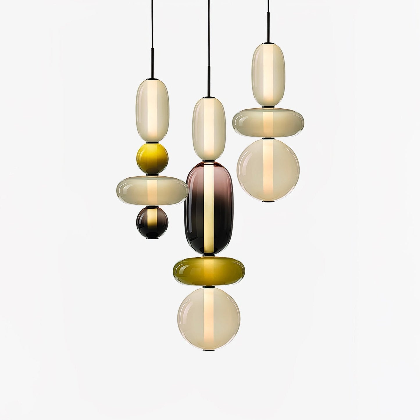 Veyla – Gekleurde Glazen Hanglamp (Plafondlamp, Modern Artistiek LED)