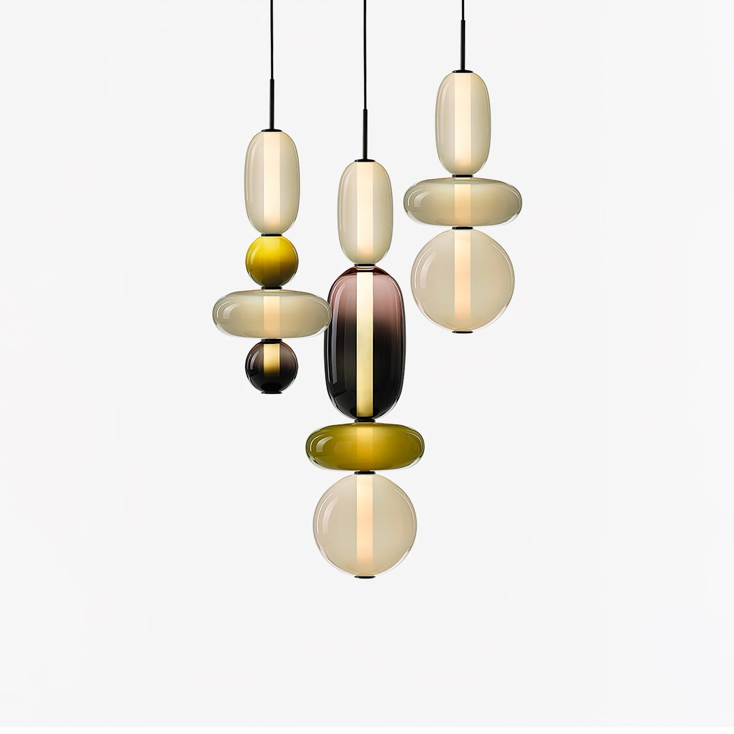 Veyla – Gekleurde Glazen Hanglamp (Plafondlamp, Modern Artistiek LED)