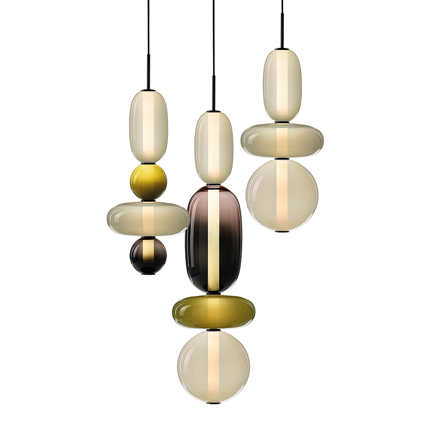 Veyla – Gekleurde Glazen Hanglamp (Plafondlamp, Modern Artistiek LED)
