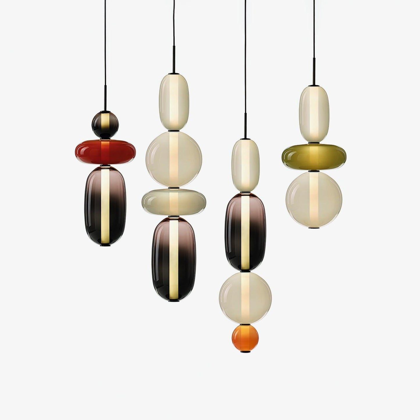 Veyla – Gekleurde Glazen Hanglamp (Plafondlamp, Modern Artistiek LED)