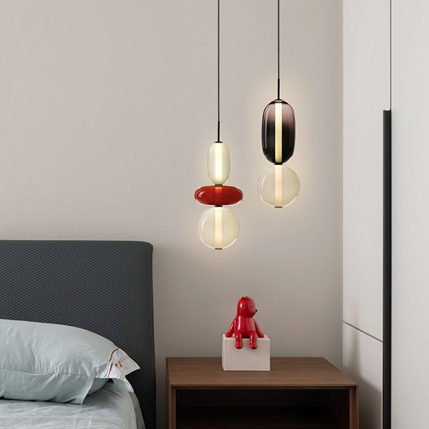 Veyla – Gekleurde Glazen Hanglamp (Plafondlamp, Modern Artistiek LED)