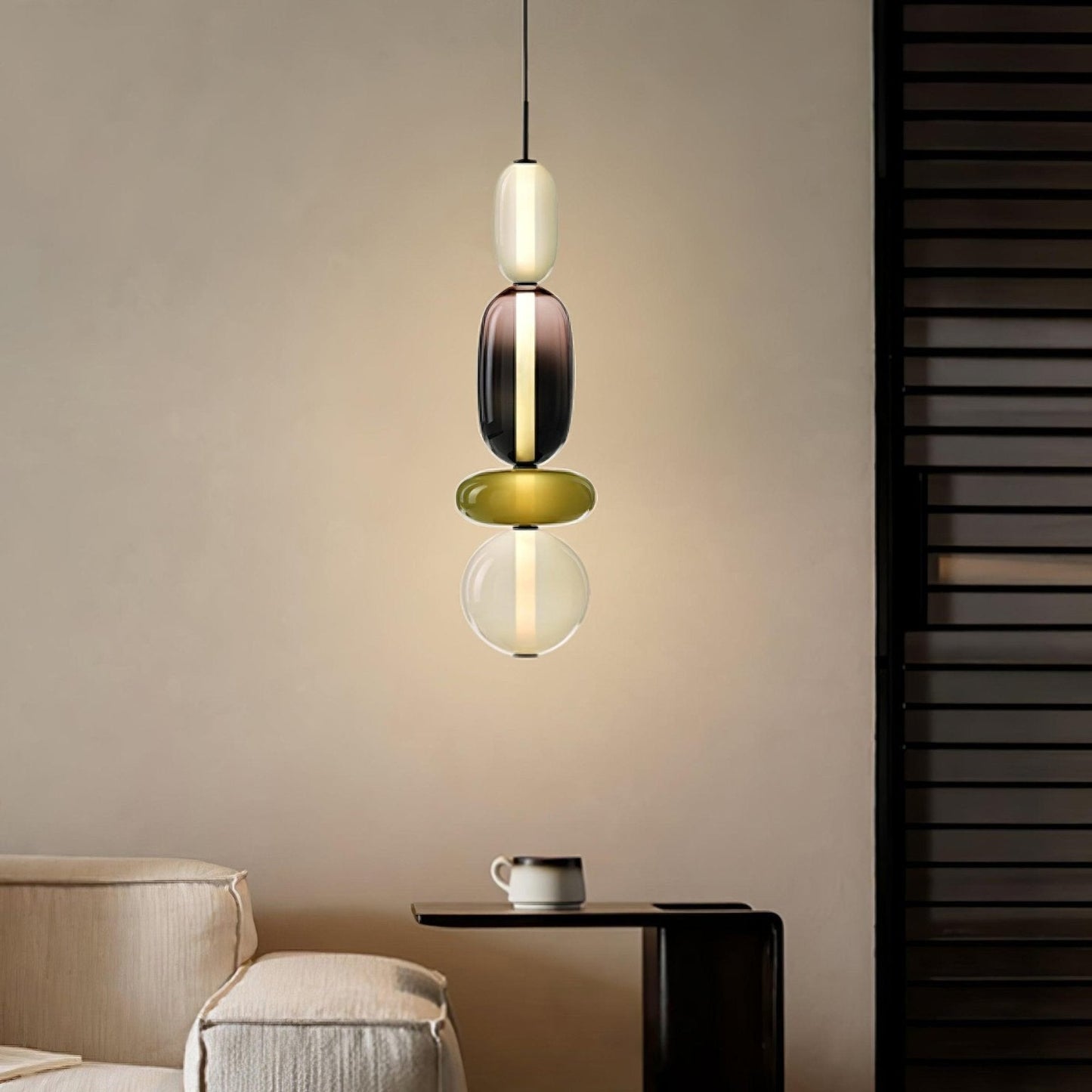 Veyla – Gekleurde Glazen Hanglamp (Plafondlamp, Modern Artistiek LED)