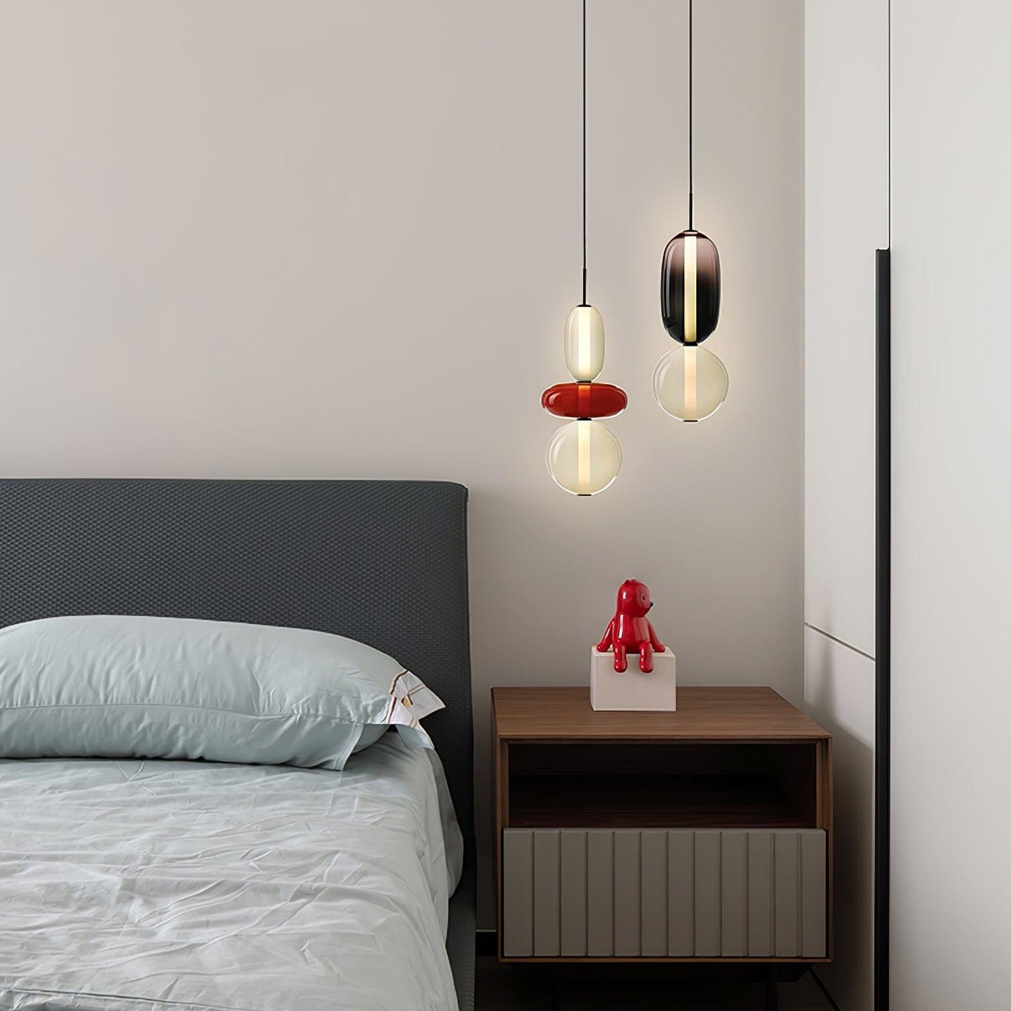Veyla – Gekleurde Glazen Hanglamp (Plafondlamp, Modern Artistiek LED)