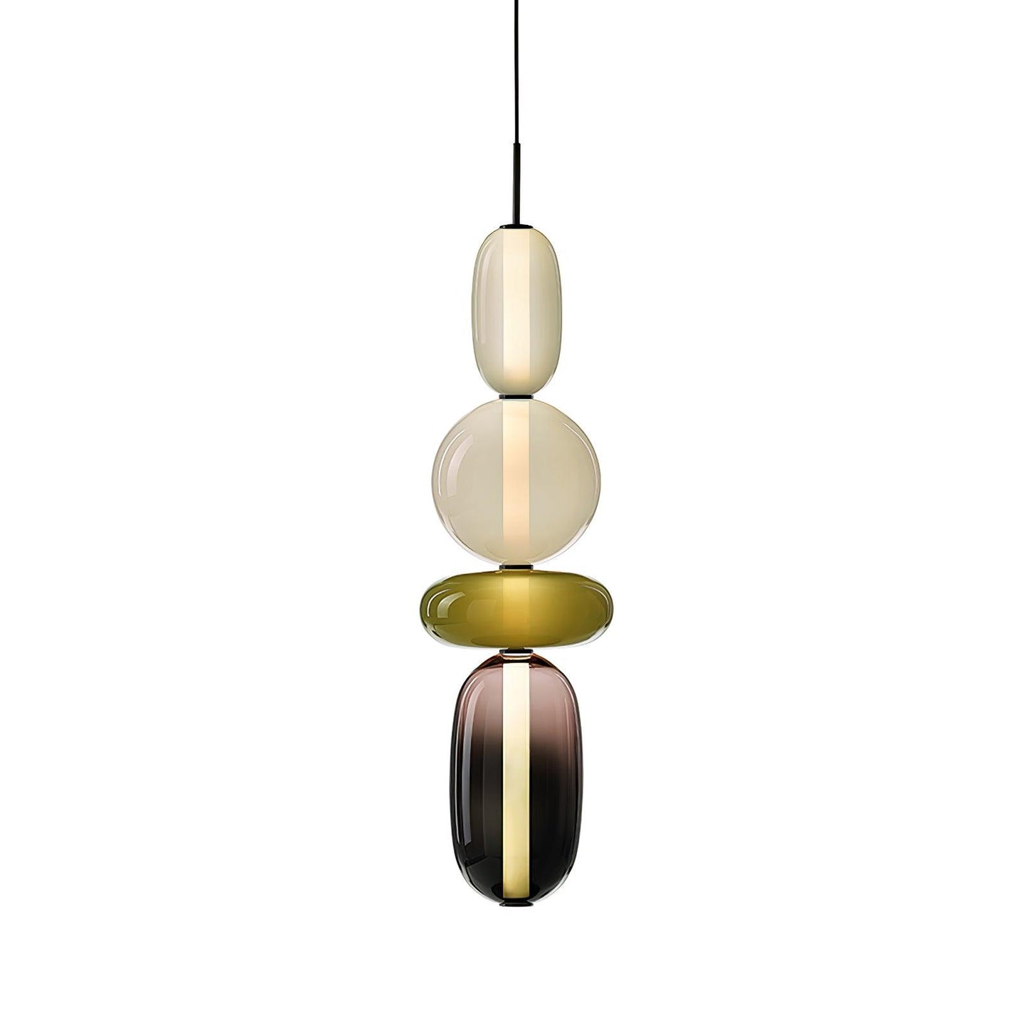 Veyla – Gekleurde Glazen Hanglamp (Plafondlamp, Modern Artistiek LED)