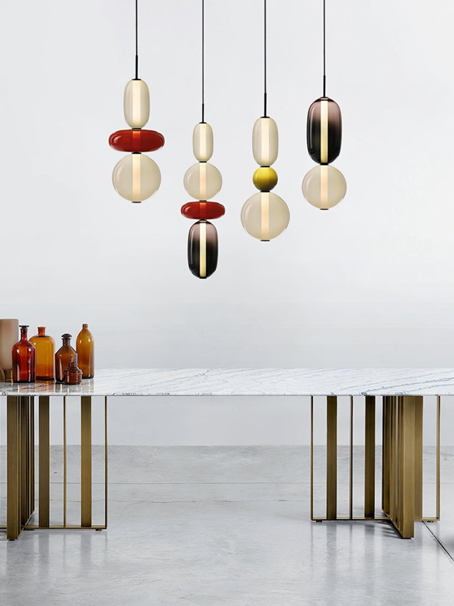 Veyla – Gekleurde Glazen Hanglamp (Plafondlamp, Modern Artistiek LED)