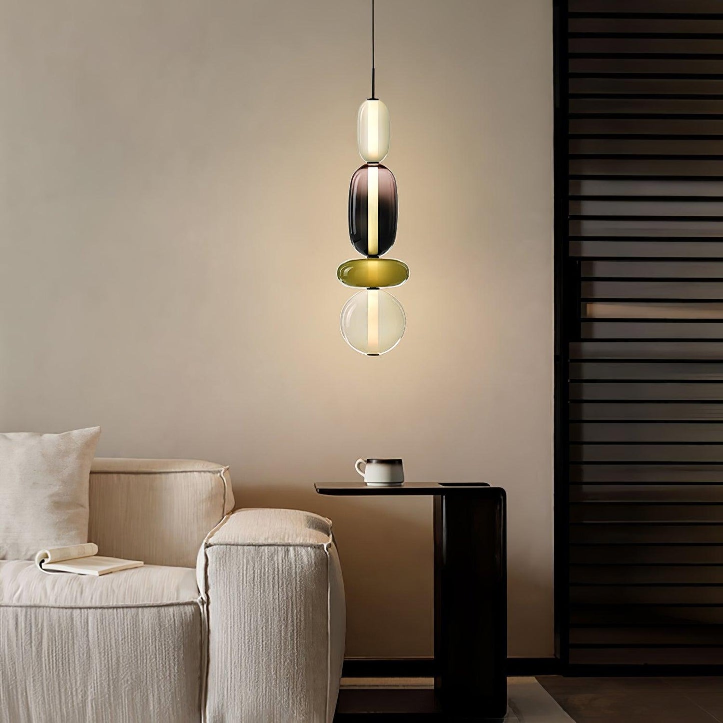 Veyla – Gekleurde Glazen Hanglamp (Plafondlamp, Modern Artistiek LED)