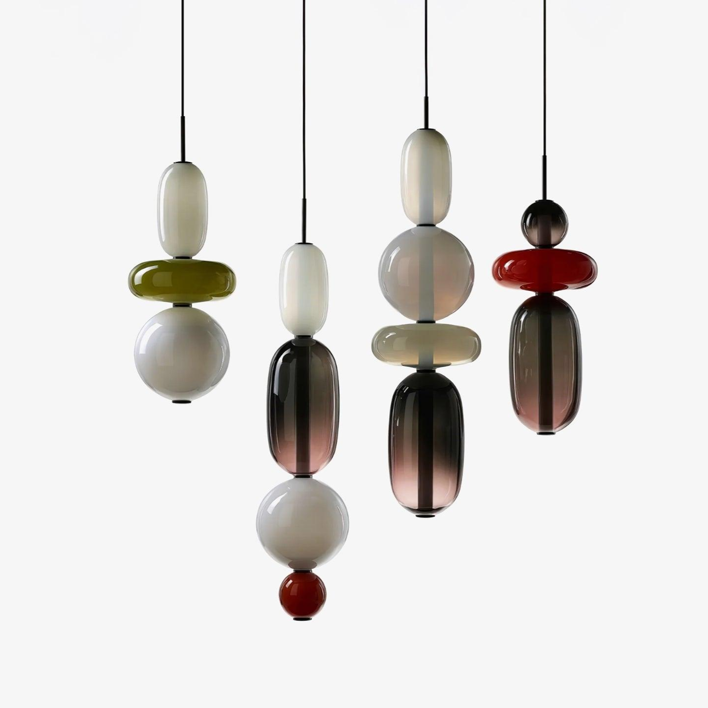 Veyla – Gekleurde Glazen Hanglamp (Plafondlamp, Modern Artistiek LED)