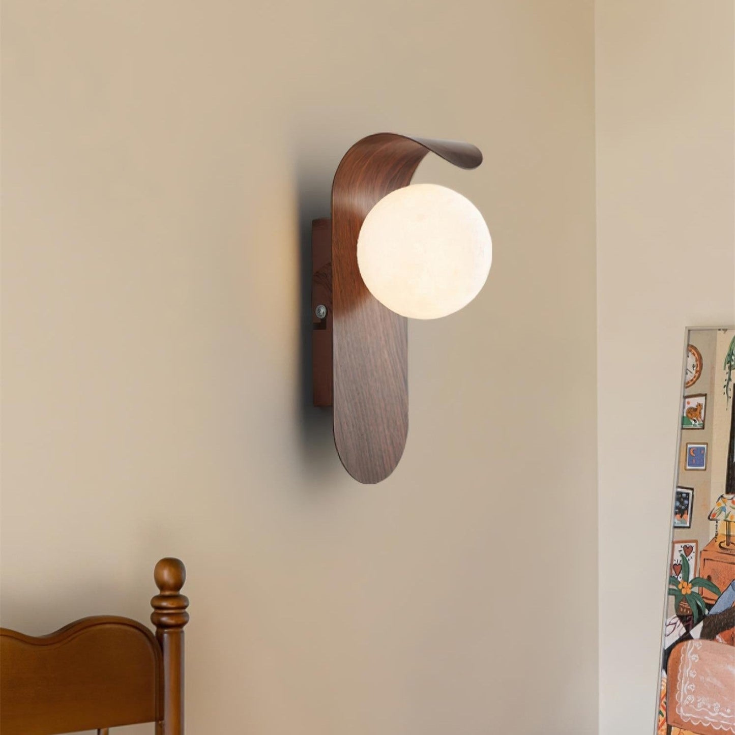 Carlyle – Scandinavische Minimalistische Wandlamp met Houtaccent (LED)