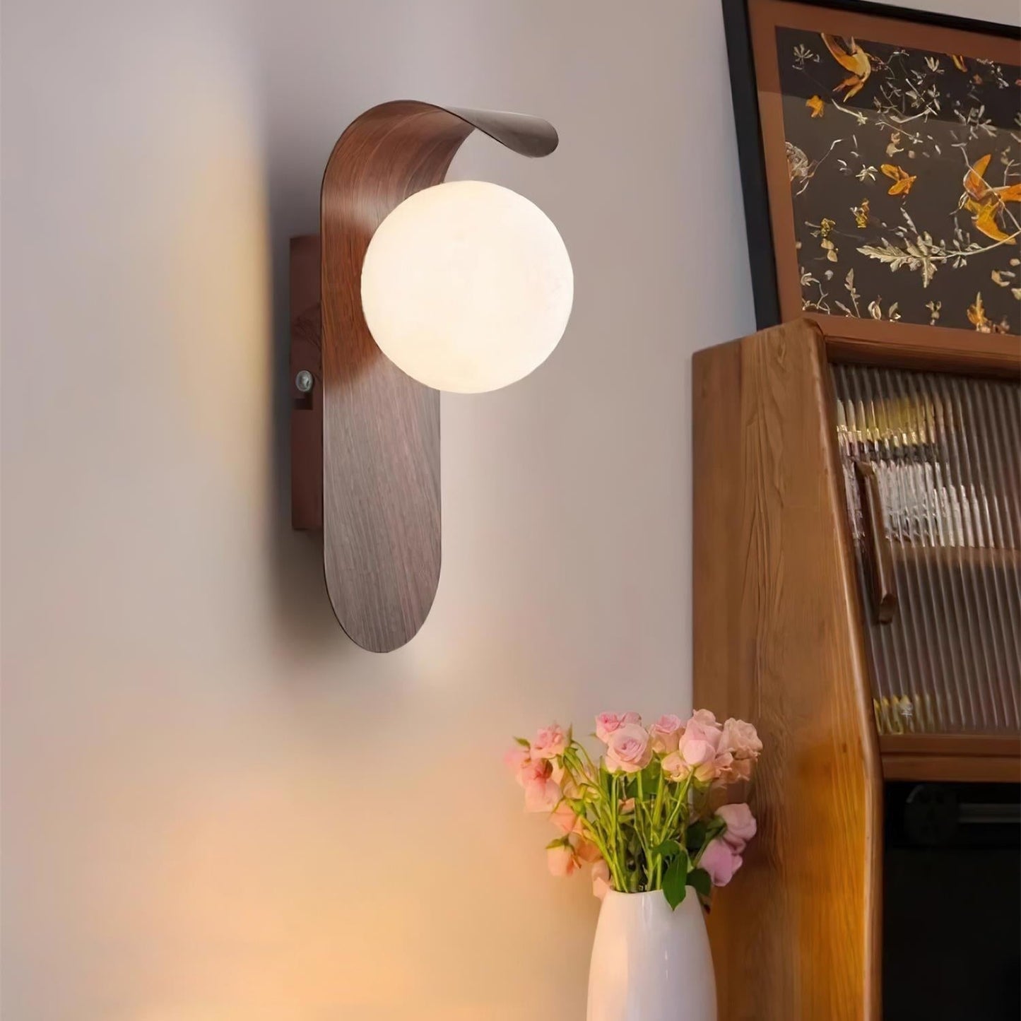 Carlyle – Scandinavische Minimalistische Wandlamp met Houtaccent (LED)