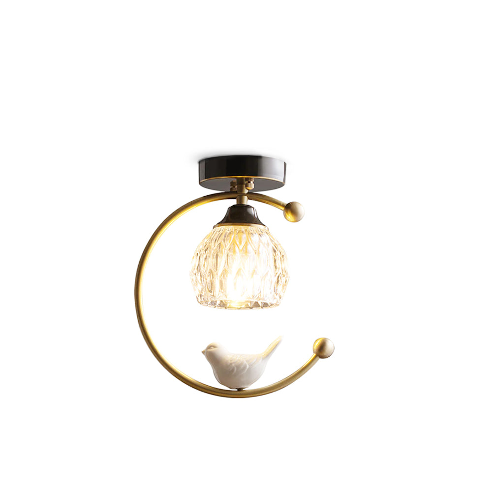 Auroria - Elegante Keramische Vogel Plafondlamp Voor Gezellige Sfeerverlichting