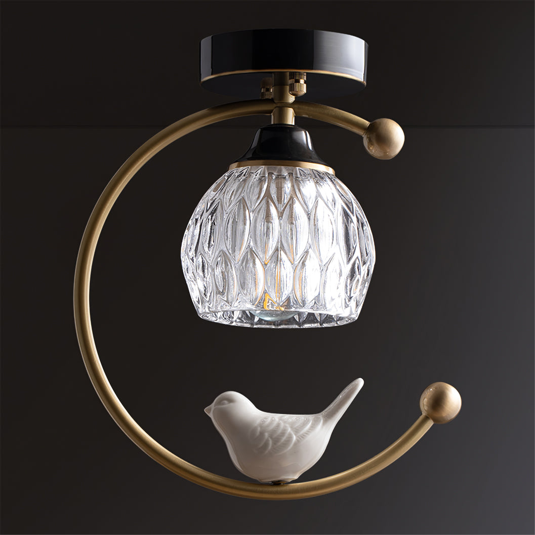 Auroria - Elegante Keramische Vogel Plafondlamp Voor Gezellige Sfeerverlichting
