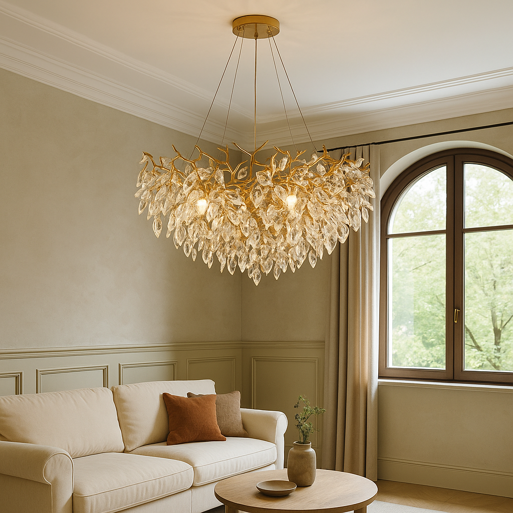 Lantherra - Moderne Luxe Kristallen Kroonluchter Met LED-Verlichting Voor Woonkamers