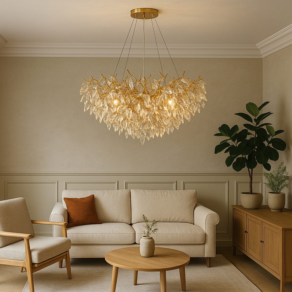 Lantherra - Moderne Luxe Kristallen Kroonluchter Met LED-Verlichting Voor Woonkamers