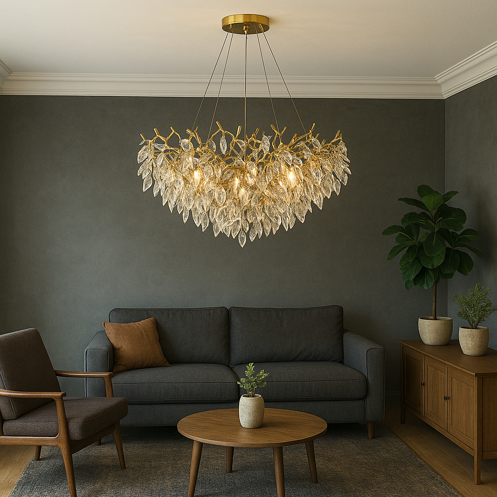 Lantherra - Moderne Luxe Kristallen Kroonluchter Met LED-Verlichting Voor Woonkamers