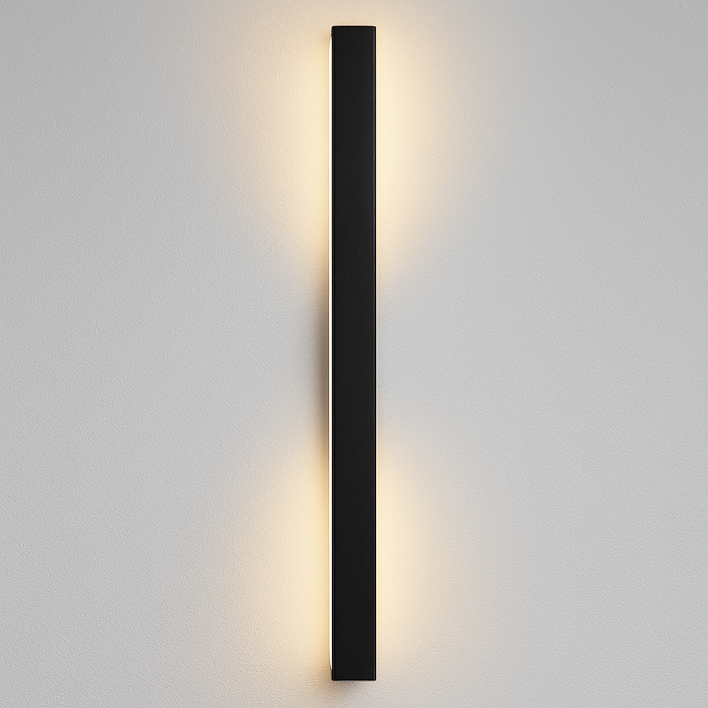 Kyro – Minimalistische Zwarte LED Buiten Wandlamp (Lineair Design, IP65 Dimbaar)