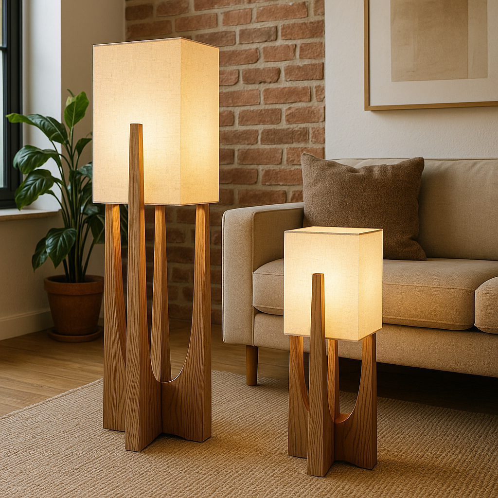 Roomisca - Eigentijdse Japanse Stijl Vloerlamp Met Wabi Sabi Charme
