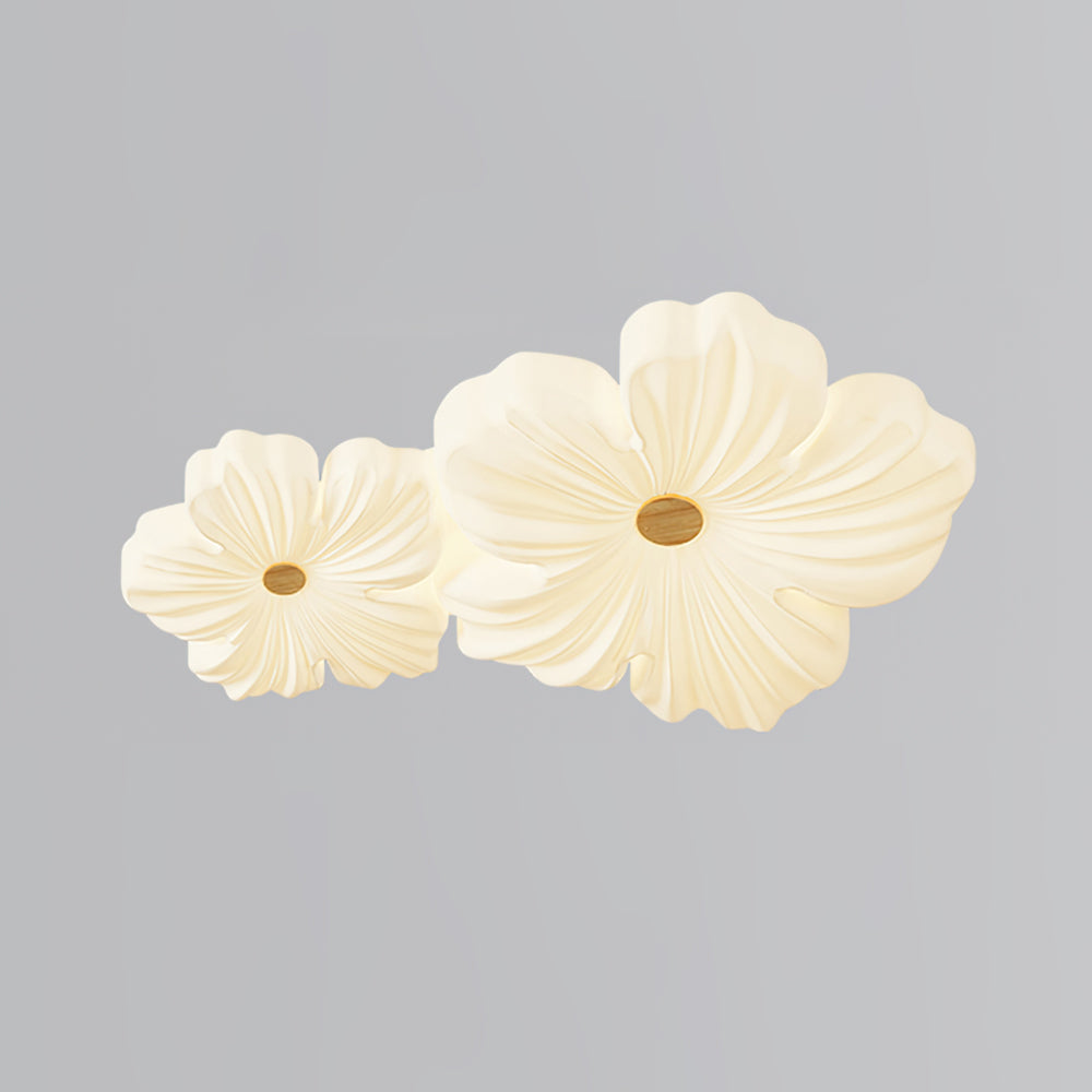 Shinora - Stijlvolle Crème Bloemen Plafondlamp Met Zachte Verlichting