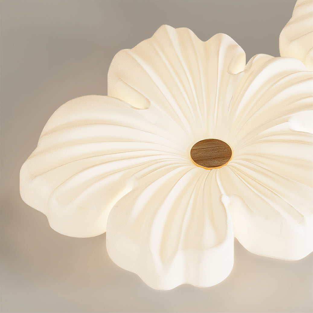 Shinora - Stijlvolle Crème Bloemen Plafondlamp Met Zachte Verlichting