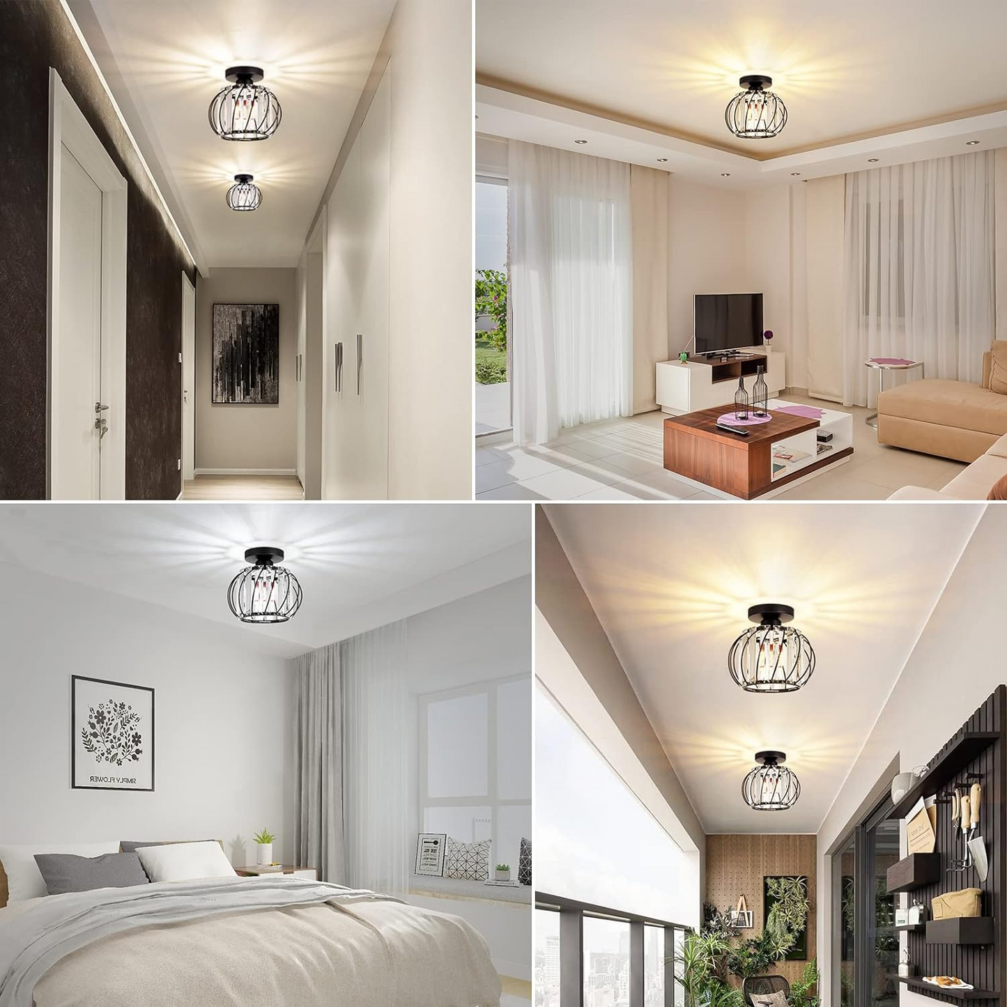 Decorra - Strakke Noordse Plafondlamp Met Helder Glas Voor Moderne Interieurs