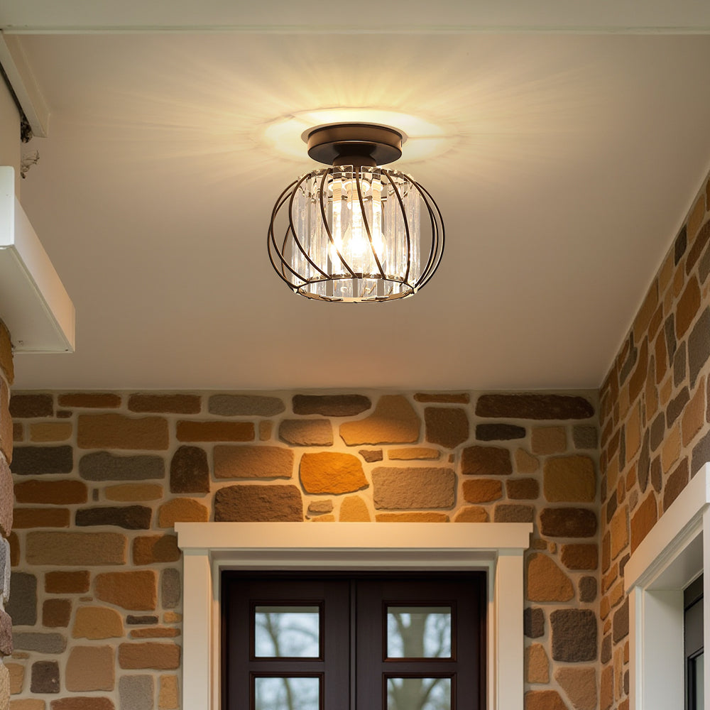 Decorra - Strakke Noordse Plafondlamp Met Helder Glas Voor Moderne Interieurs
