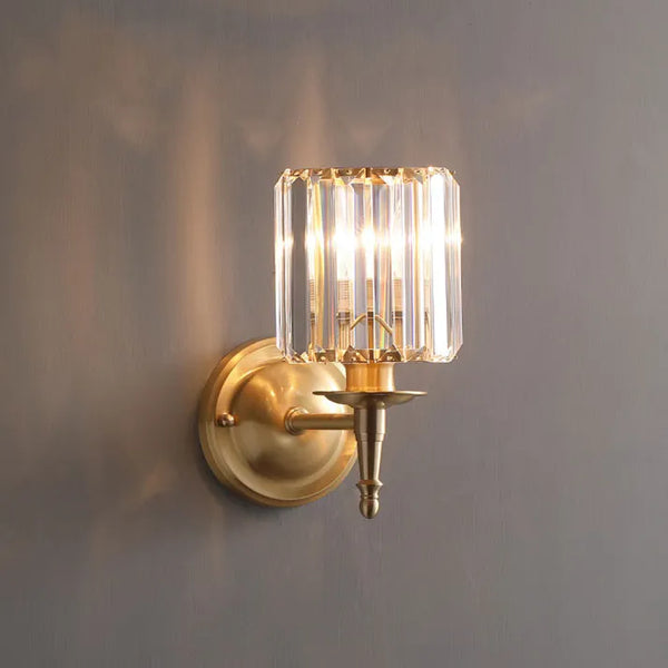 Alvera – Vintage Kristallen Wandlamp (Luxe Messing Wandlamp)