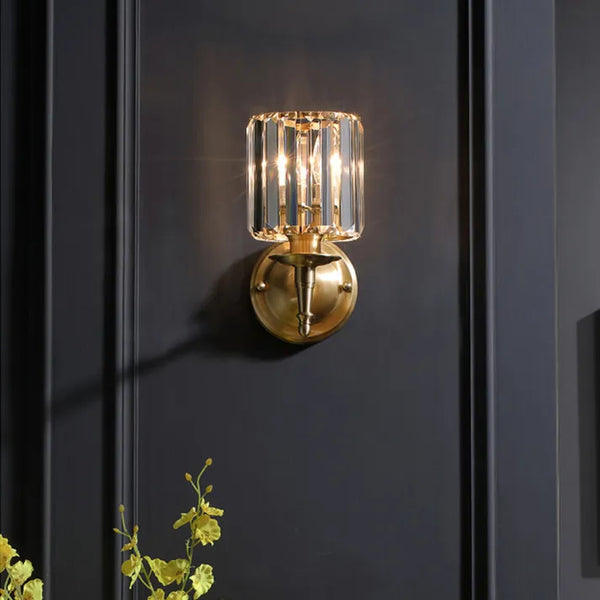Alvera – Vintage Kristallen Wandlamp (Luxe Messing Wandlamp)