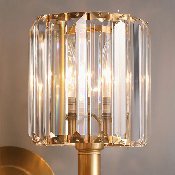 Alvera – Vintage Kristallen Wandlamp (Luxe Messing Wandlamp)