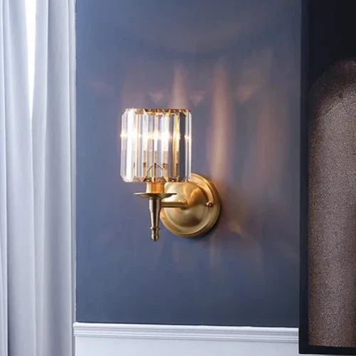 Alvera – Vintage Kristallen Wandlamp (Luxe Messing Wandlamp)