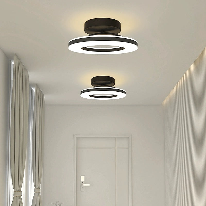 Framora - Moderne Ronde IJzeren LED Plafondlamp Voor Stijlvolle Gangen