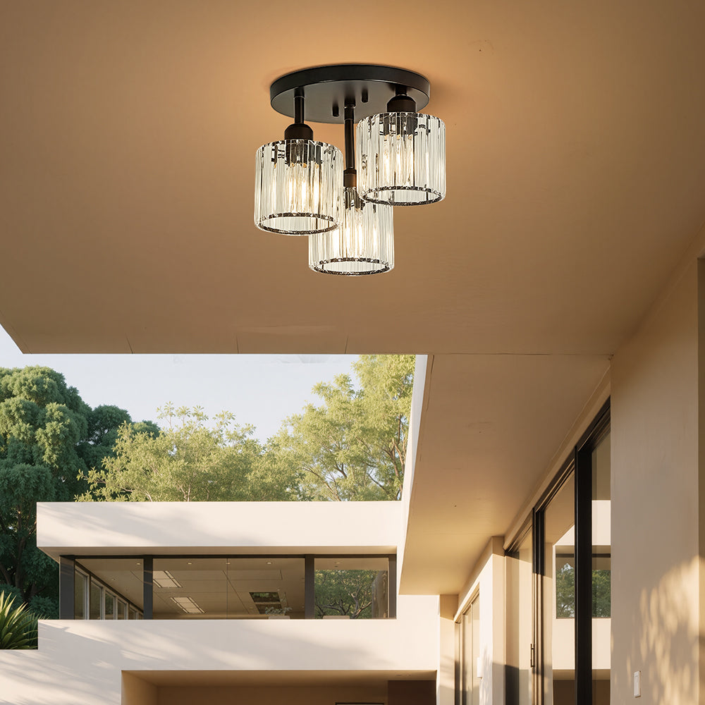 Murvista - Stijlvolle Kristallen Semi Plafondlamp Voor Moderne Slaapkamers