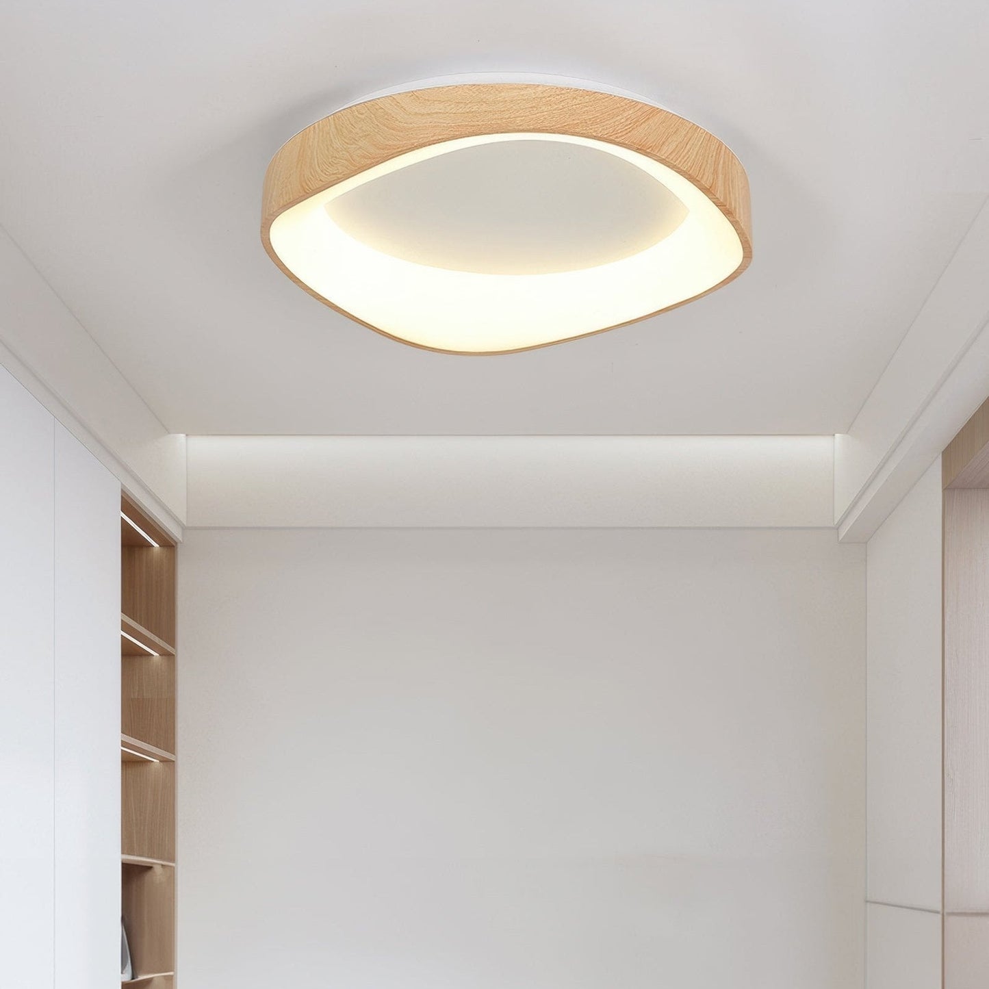Lumora – Scandinavische Houten LED Plafondlamp