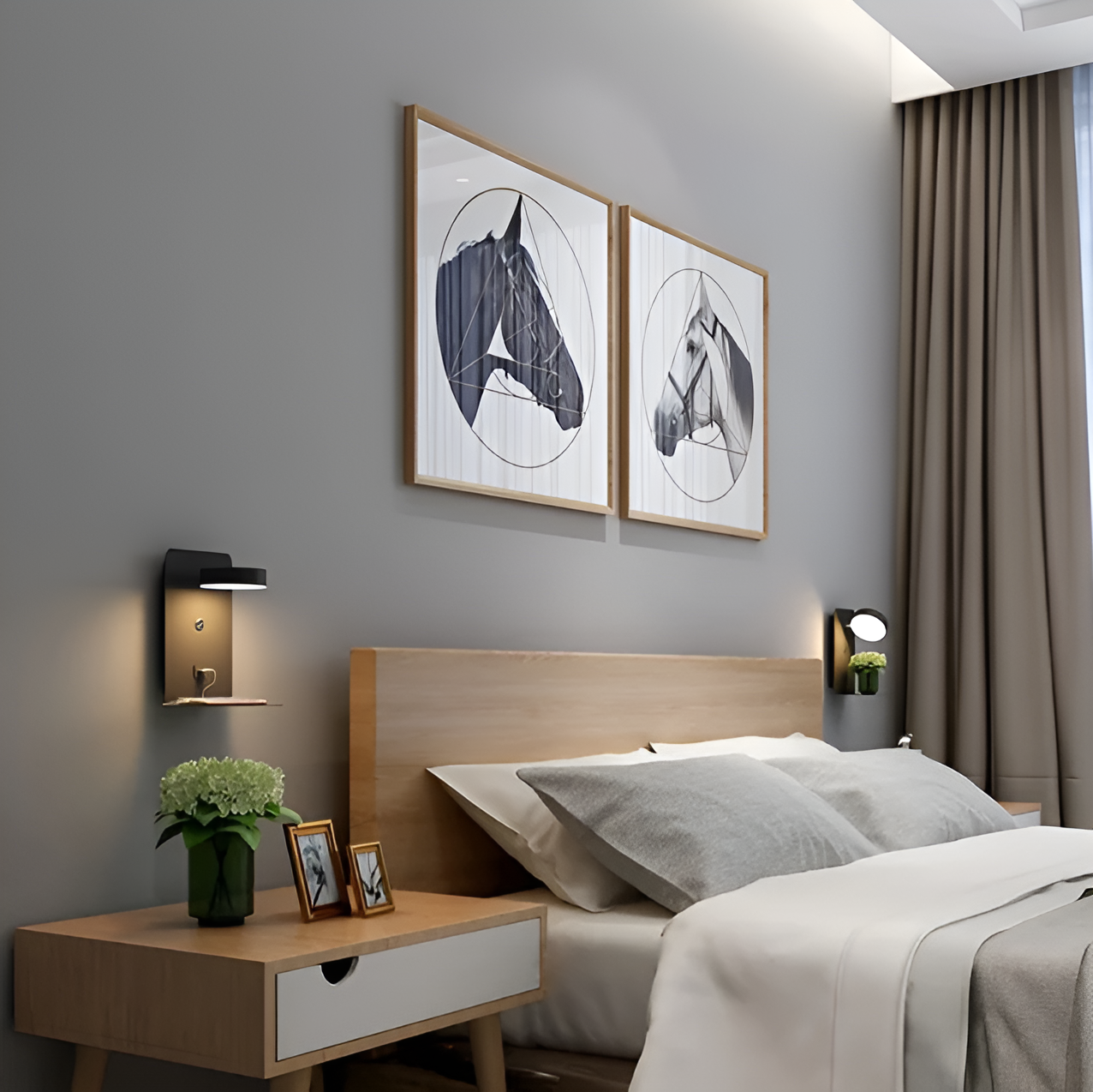 Shelvara – Minimalistische Wandlamp met USB Oplader & Niche