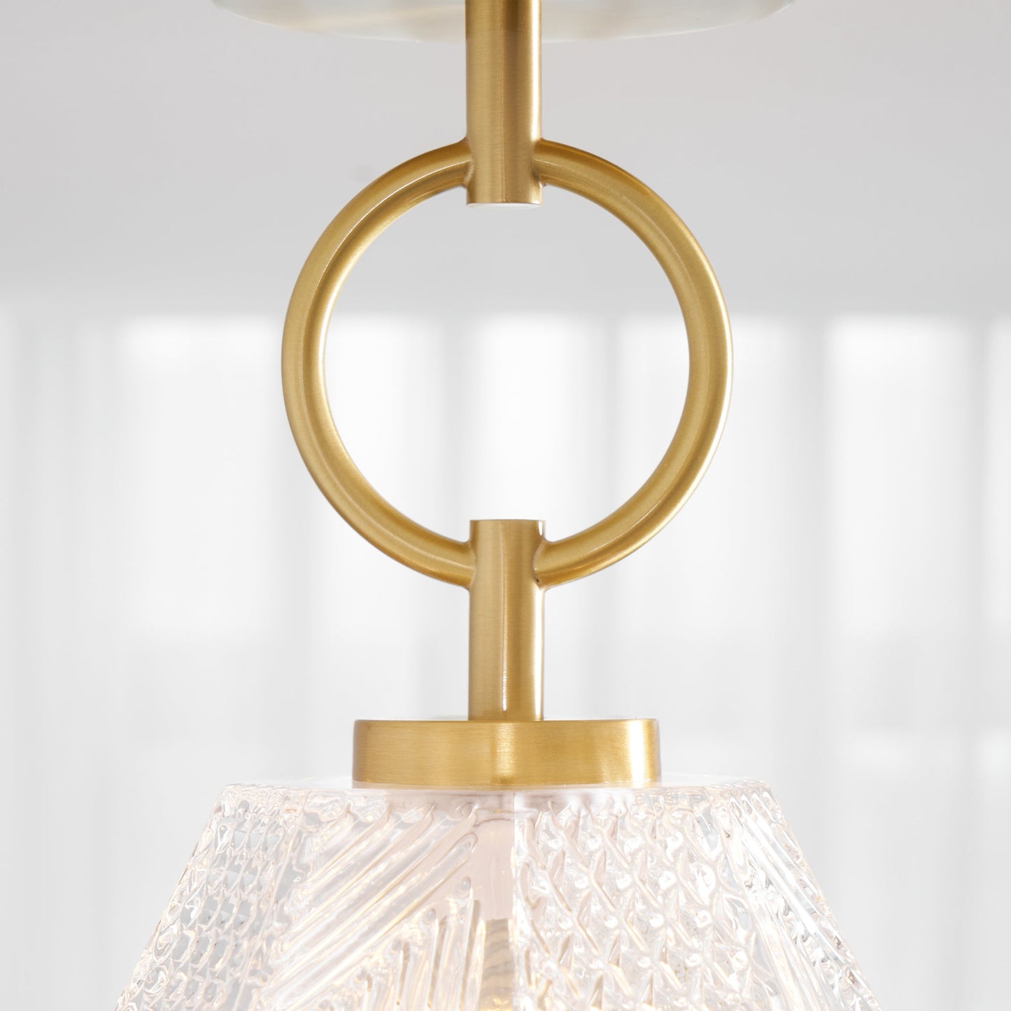 Lustoria - Elegante Art Deco Plafondlamp Met Diamantgeslepen Glas