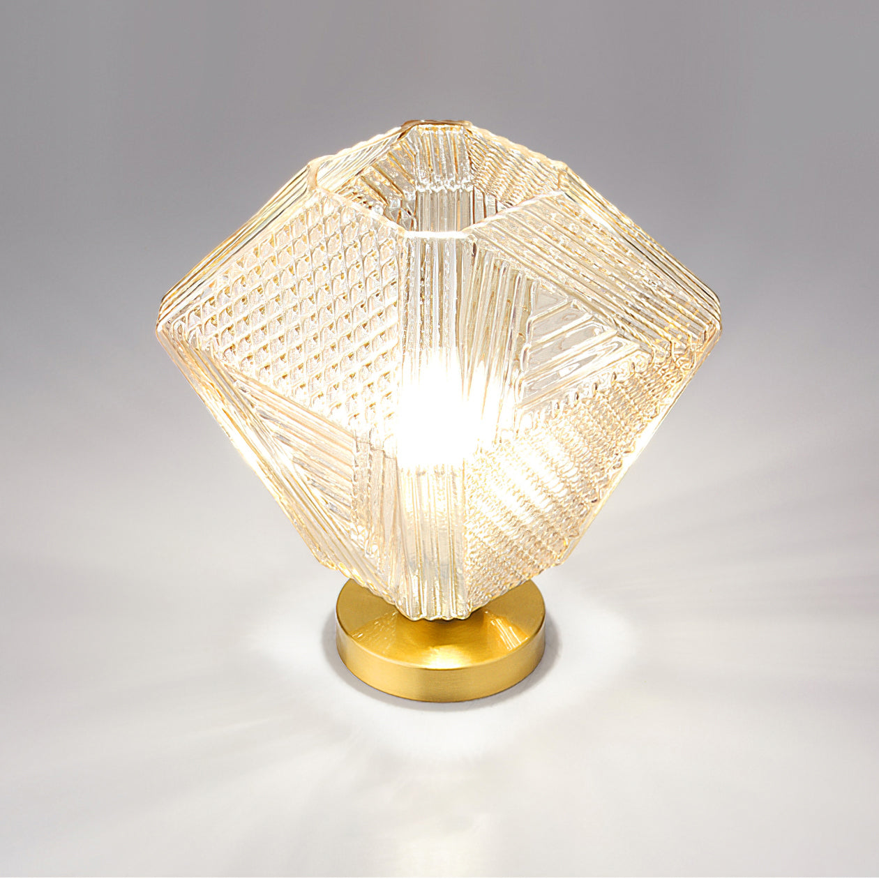 Lustoria - Elegante Art Deco Plafondlamp Met Diamantgeslepen Glas