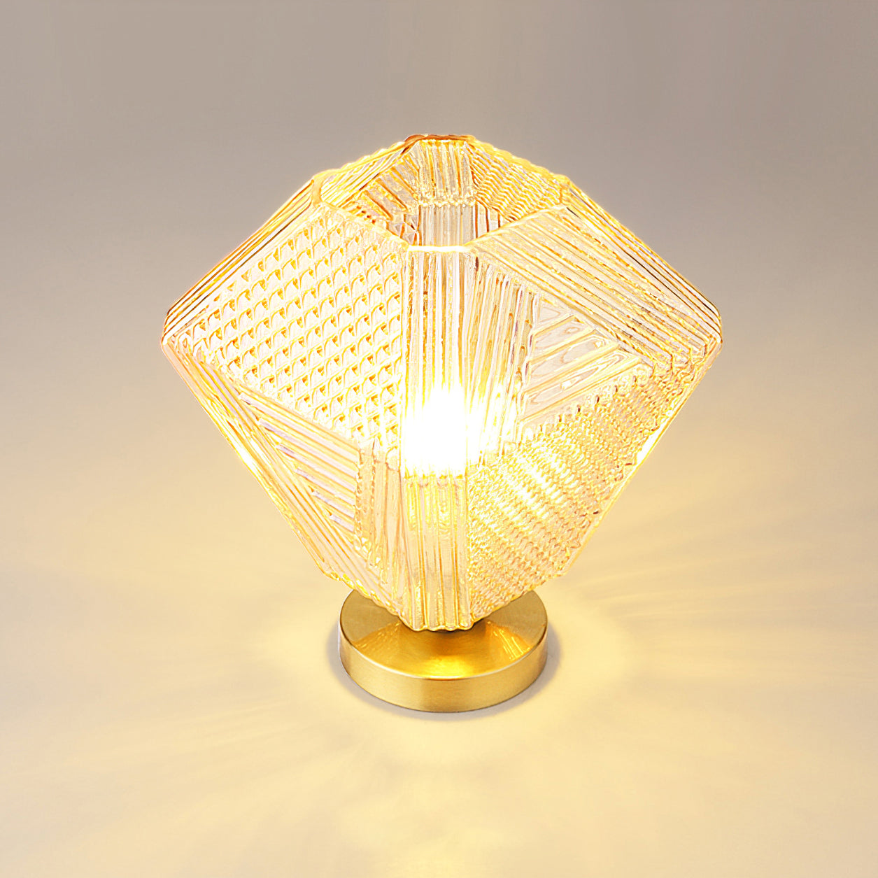 Lustoria - Elegante Art Deco Plafondlamp Met Diamantgeslepen Glas