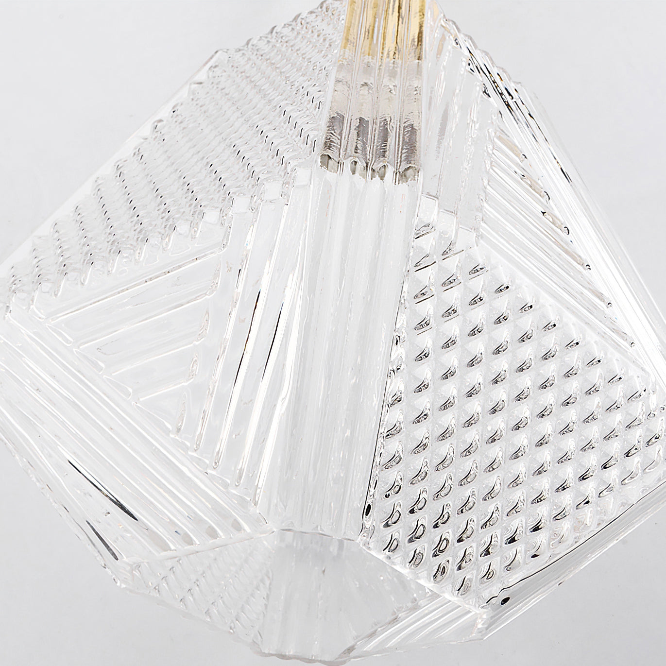 Lustoria - Elegante Art Deco Plafondlamp Met Diamantgeslepen Glas