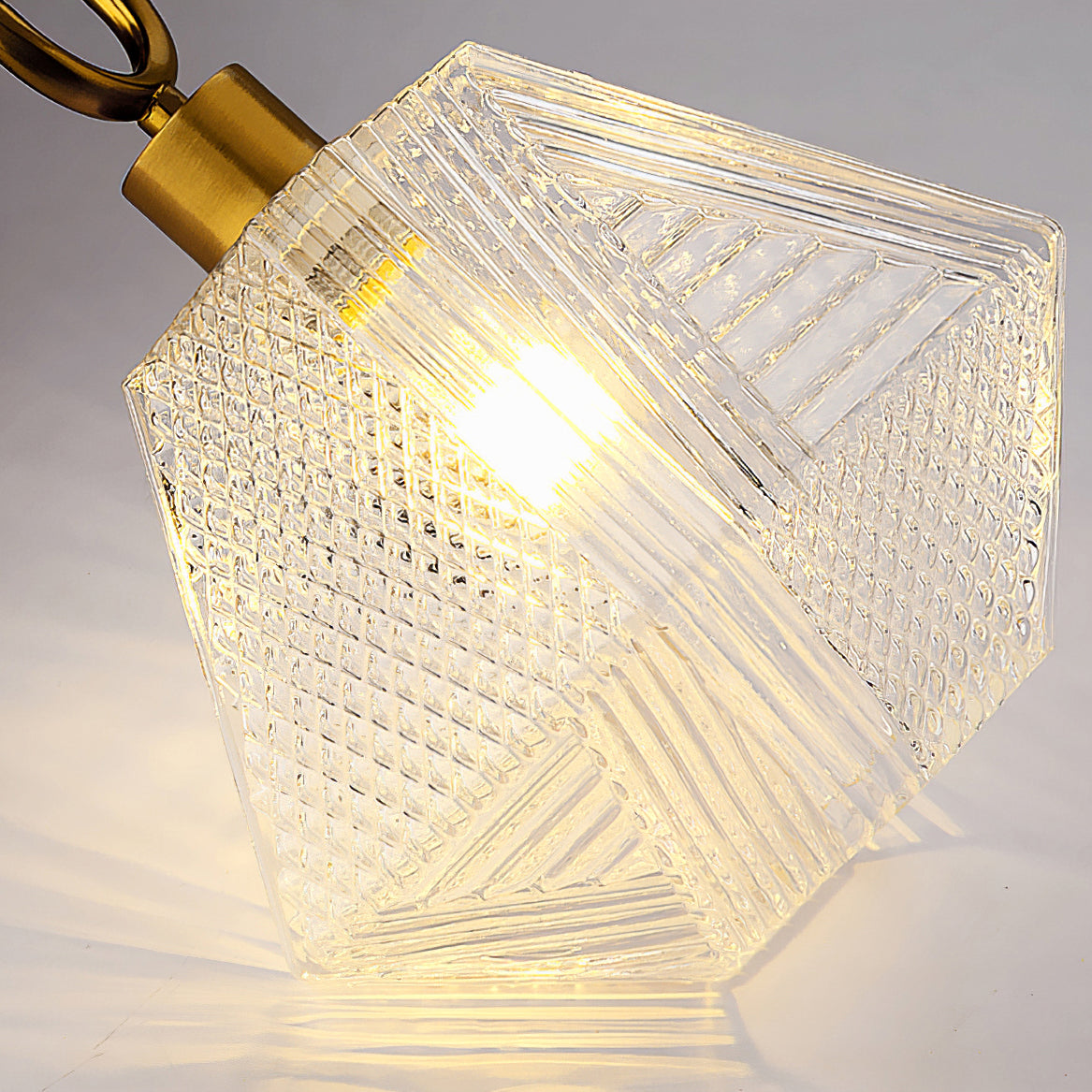 Lustoria - Elegante Art Deco Plafondlamp Met Diamantgeslepen Glas