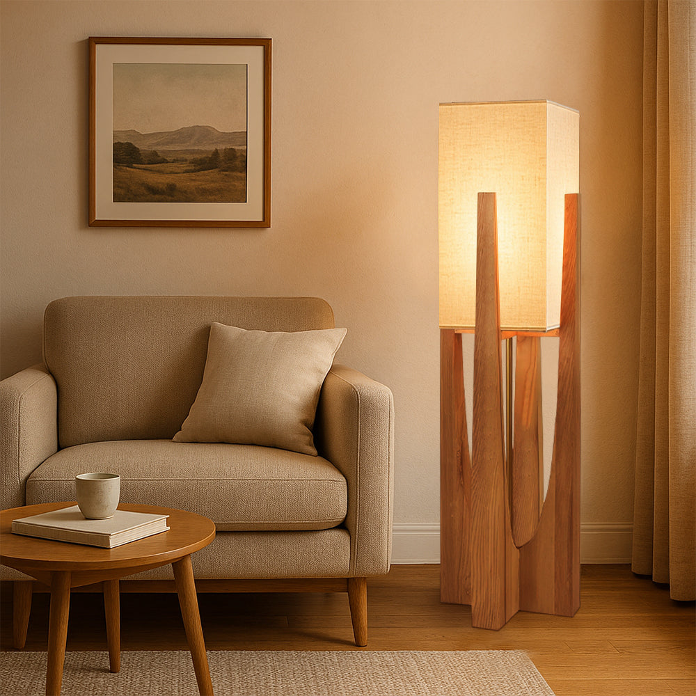 Roomisca - Eigentijdse Japanse Stijl Vloerlamp Met Wabi Sabi Charme