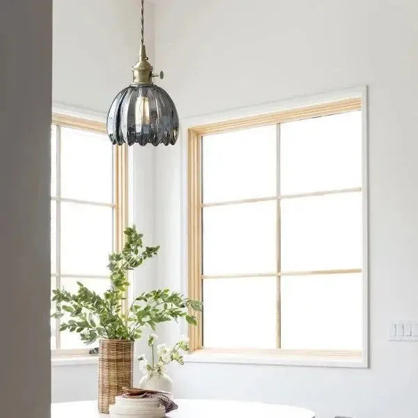 Amara – Elegante Glazen Bloem Hanglamp Plafondlamp