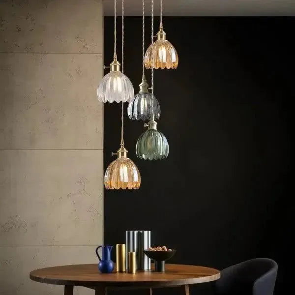 Amara – Elegante Glazen Bloem Hanglamp Plafondlamp