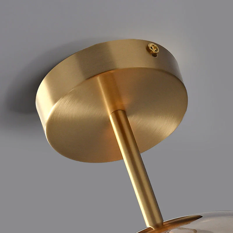 Patiora - Retro Koperen Glazen Plafondlamp Met Moderne Designuitstraling