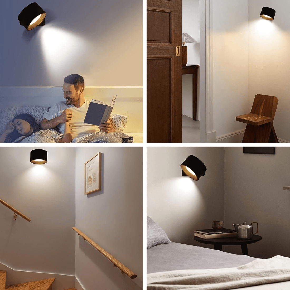 Rotura – Draadloze Wandlamp met Touch & 360° Rotatie